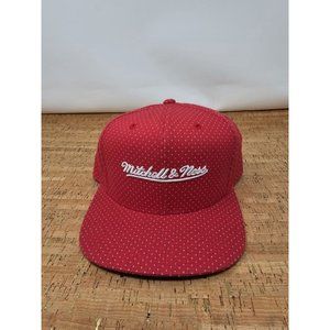 Mitchell & Ness Hat‎ Snapback Flatbrim Red Nwt